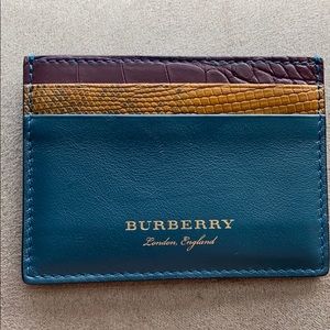 Burberry Lizard and Aligator Card Holder